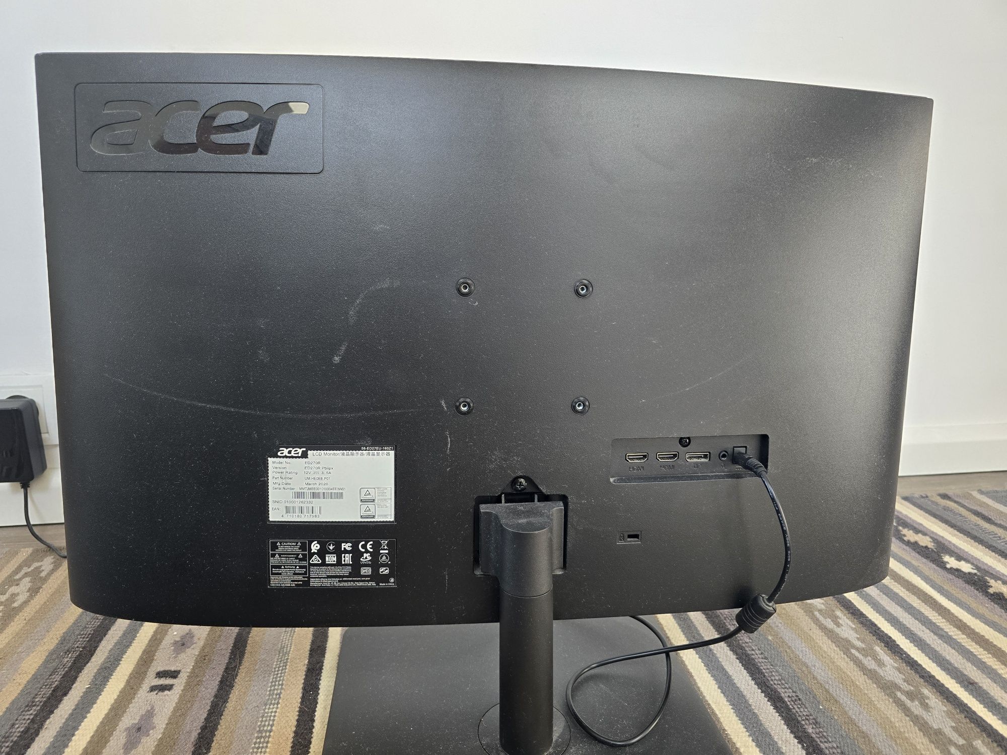 Monitor gamingowy 27' zakrzywiony USZKODZONY