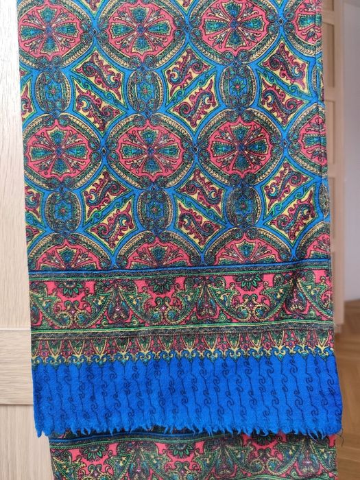 Szal, szalik męski, do płaszcza lub garnituru, vintage