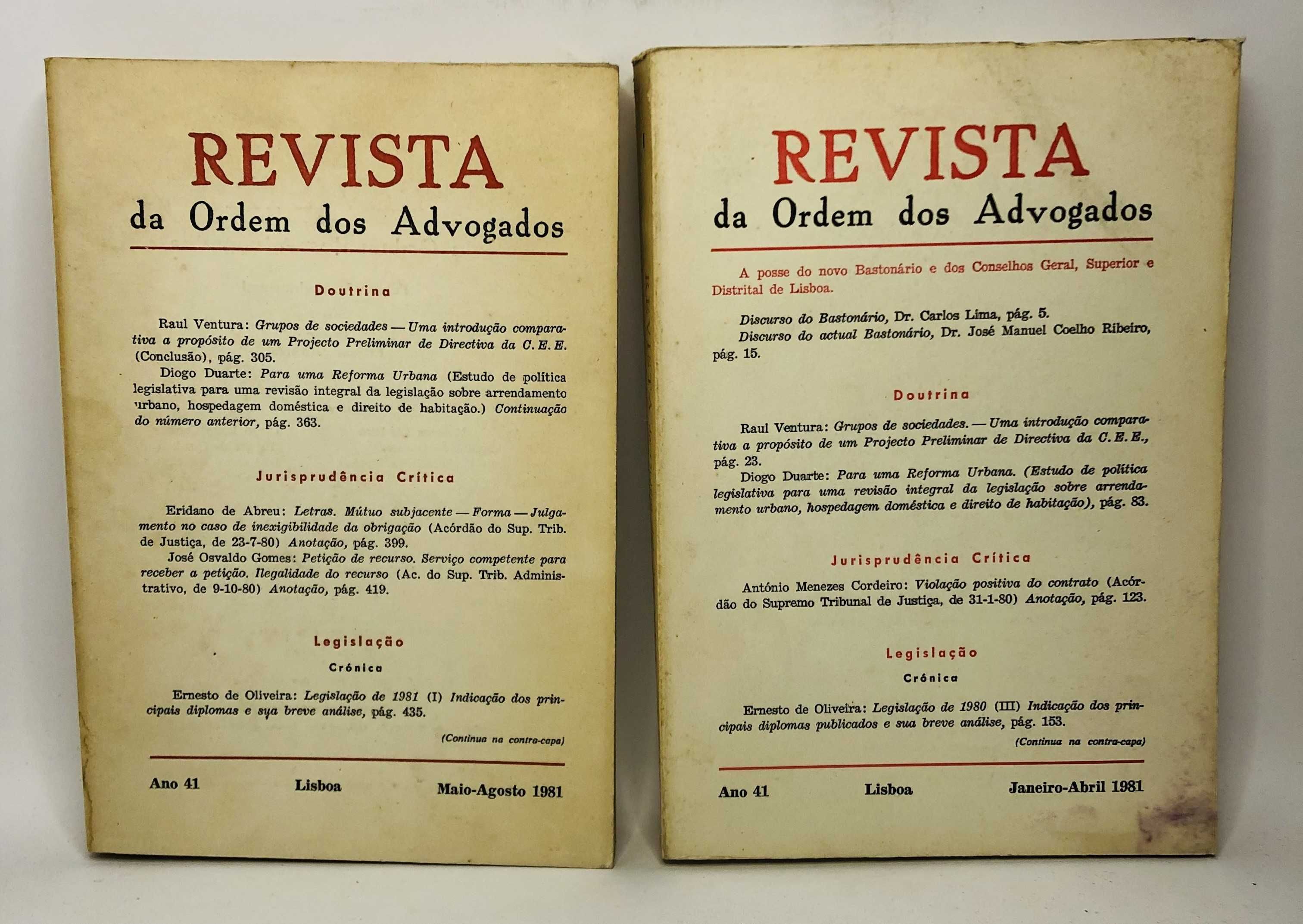 Revista da Ordem dos Advogados 1981 I e II