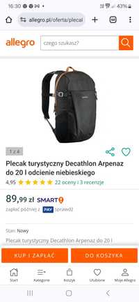 Plecak turystyczny Quechua Arpenaz NH100 20 litrów