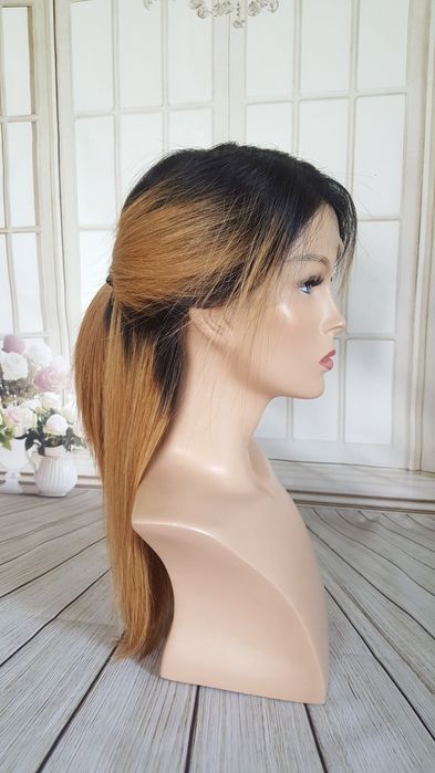 Peruka naturalna Agnkeszka blond karmel z włosów naturalnych