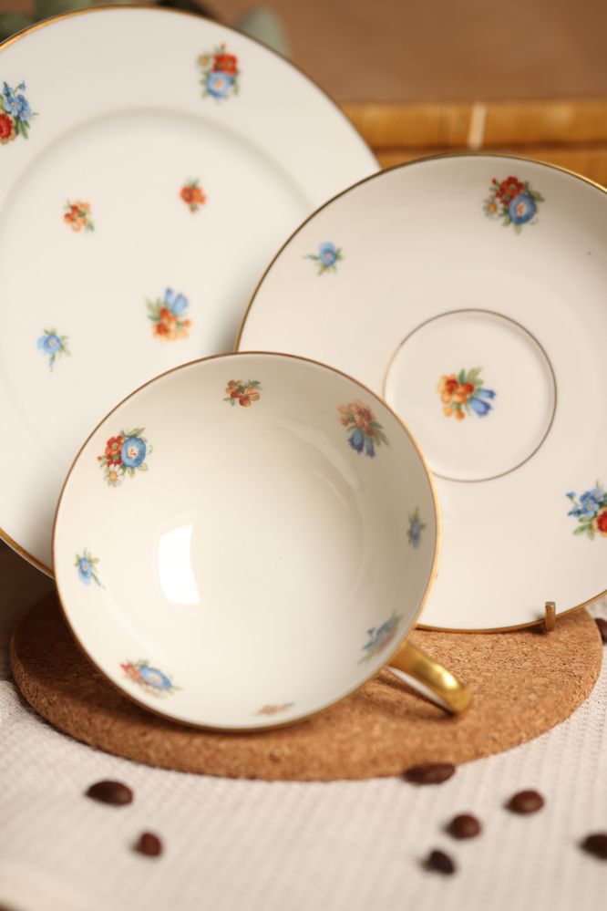 Zestaw śniadaniowy filiżanka Rosenthal porcelana