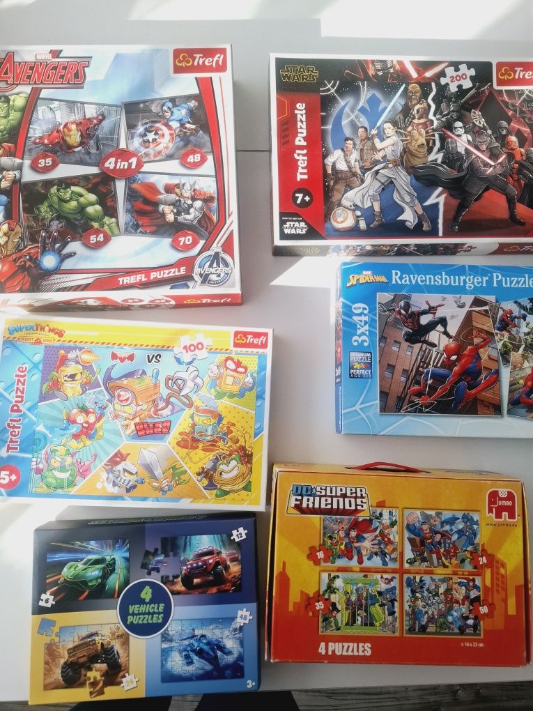 Zestaw puzzli dla chłopca marvel