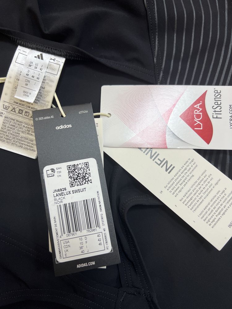 Купальник жіночий Adidas чорний, розмір UK 36