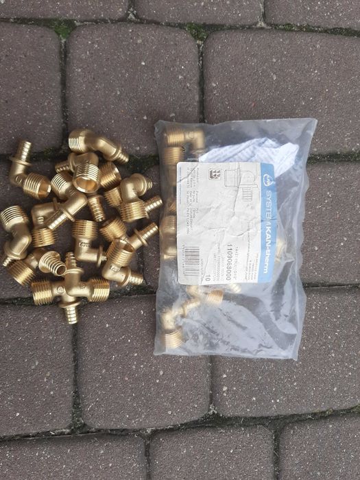 kolano hydrauliczne 90 mosiężne kan therm push