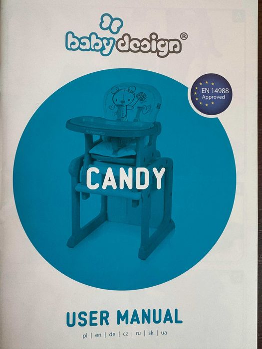 2 w 1_Krzesełko do karmienia/stoliczek z krzesełkiem_Candy Baby Design