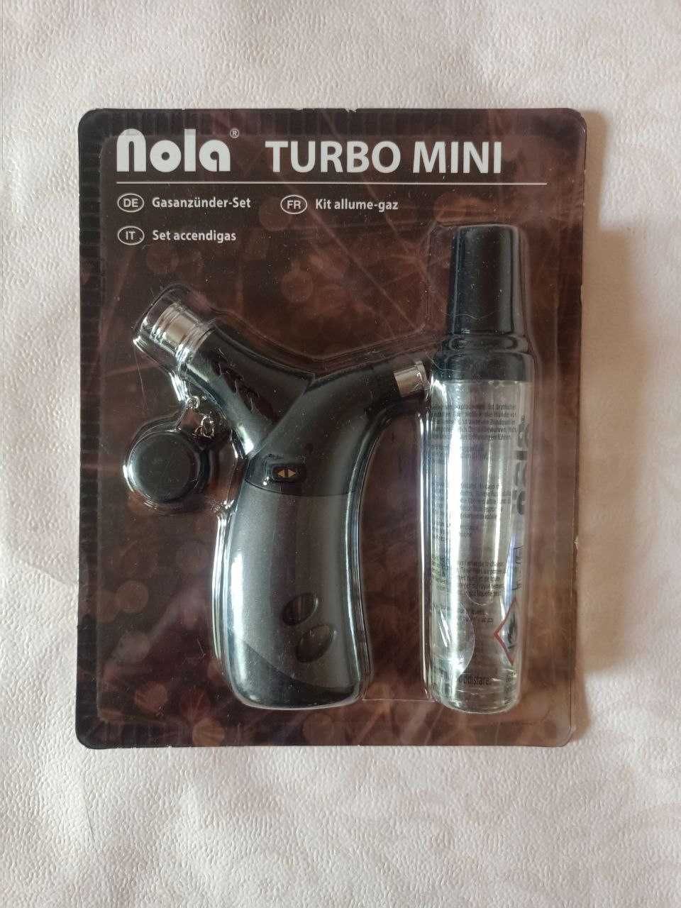 Газова запальничка з балончиком Turbo Mini сірий Nola