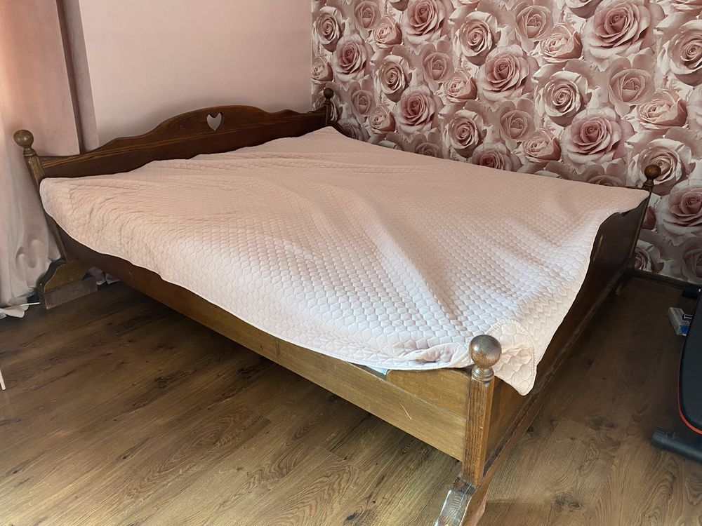 Łóżko drewniane dębowe 180/200