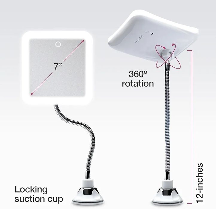 Lusterko elastyczne led fancia mira 2 plus 10x powiększenie