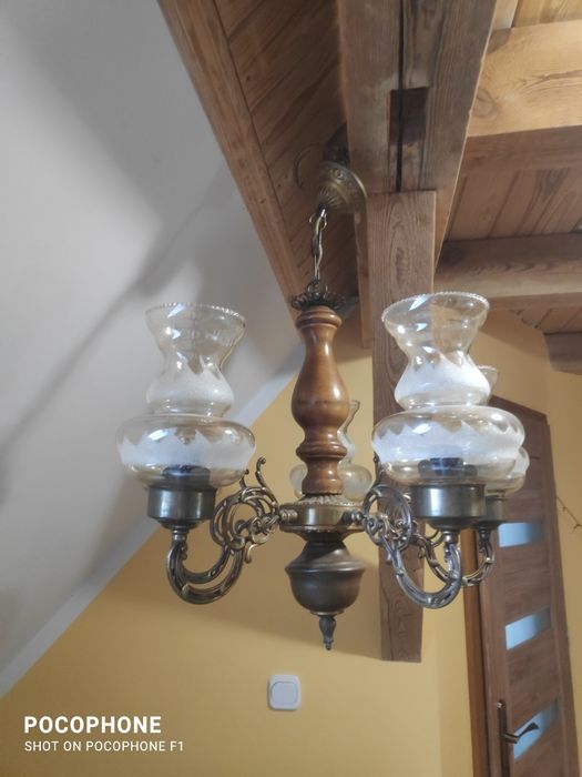 Żyrandol z duszą antyk