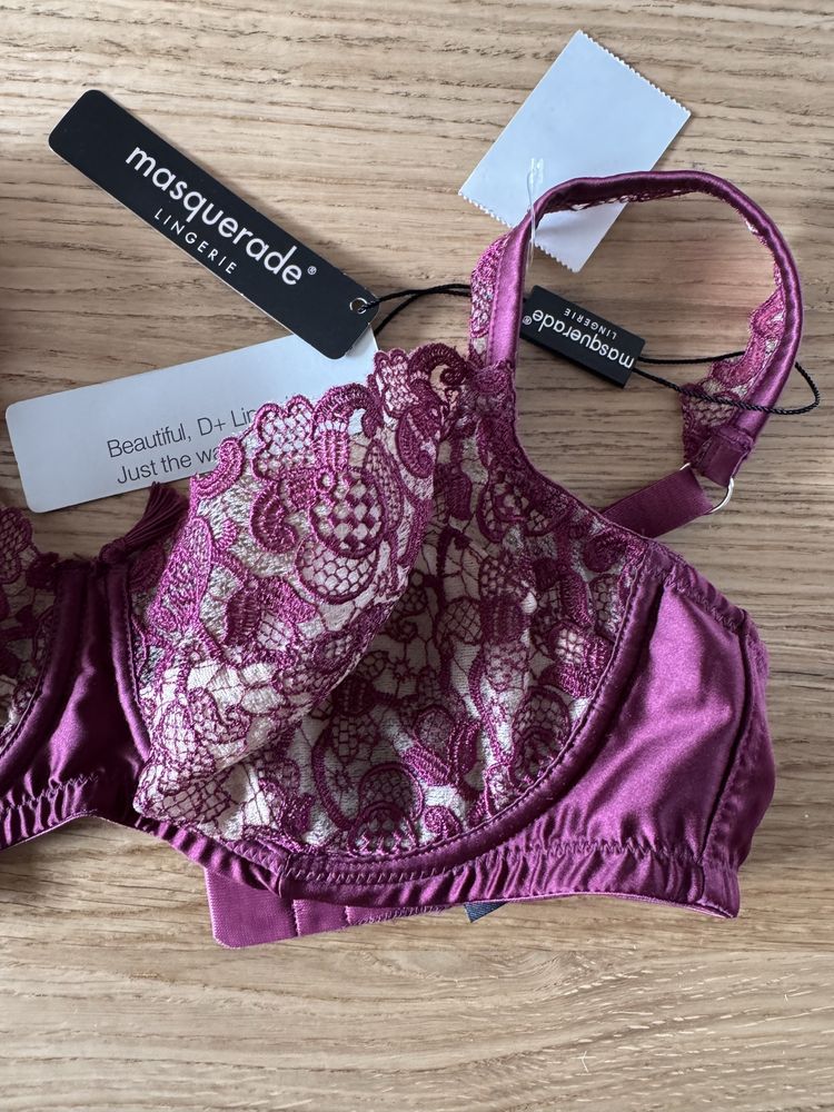 Biustonosz nowy 65E zestaw brytyjskiej firmy Cleo Masquerade Panache