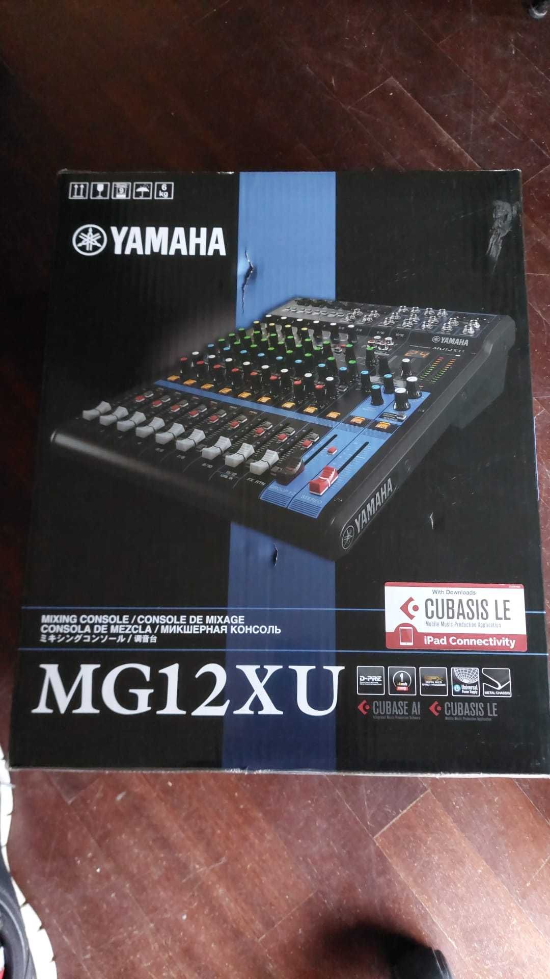 Mesa de som Yamaha MG12XU original, comprada nova na Thomann em 2023