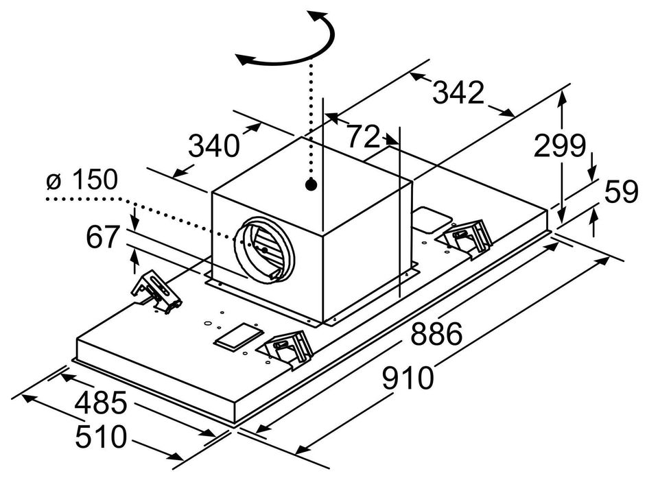 Okap kuchenny do zabudowy Bosch DRC99PS20