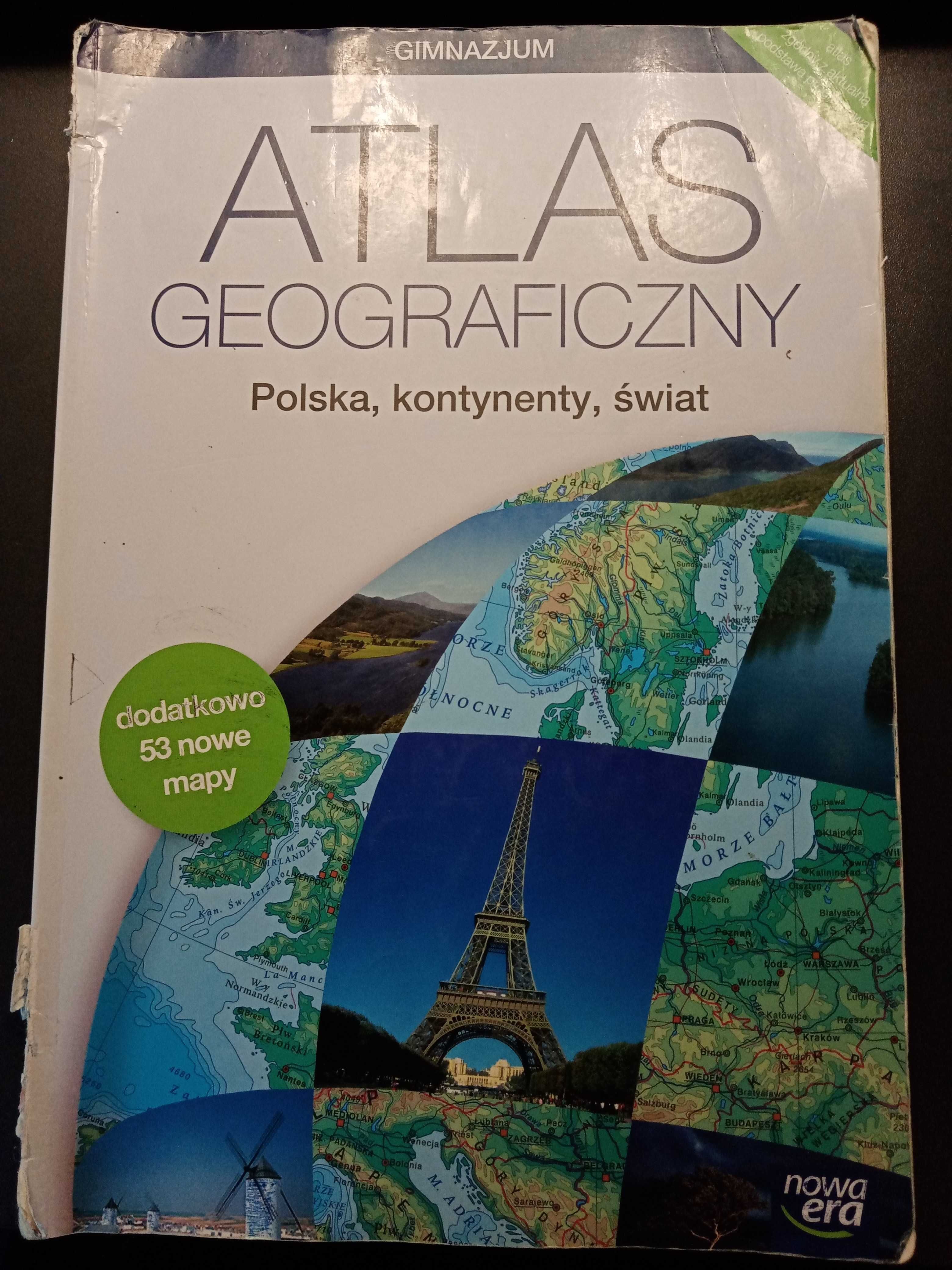 Atlas geograficzny - Polska, kontynenty, świat