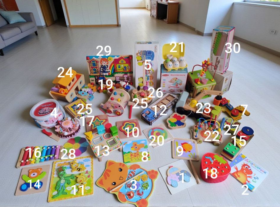 Дерев'яні Сортер Монтессорі піраміда інструменти пінцет