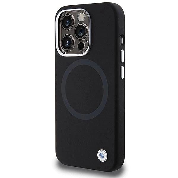 Etui BMW Signature Liquid Silicone MagSafe na iPhone 15 Pro - czarne