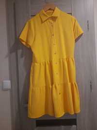 NOWA żółta sukienka damska M