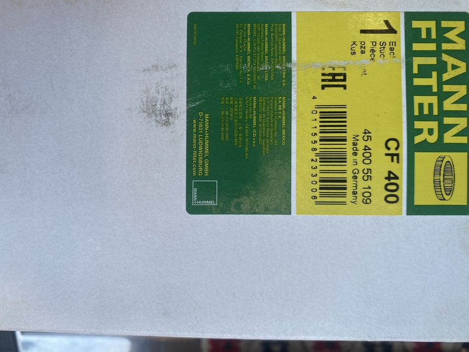 Фільтр повітряний MAN CF 400