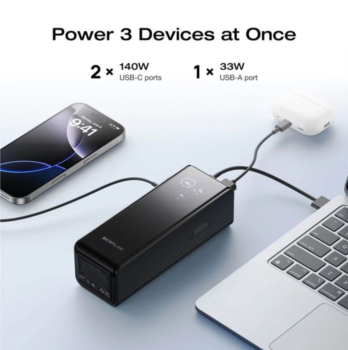 Портативний акумулятор EcoFlow RAPID 25000mAh 170W Black