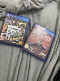 Jogos de ps4 gta v and spiderman