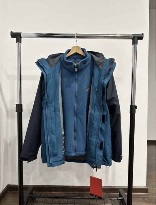 Тепла куртка витрівка на мембрані 2в1 з флісовою кофтою Jack Wolfskin