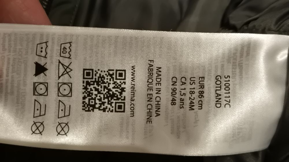 Kombinezon dzieciecy reima gotland rozm. 86