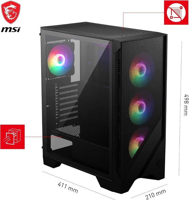 Корпус MSI Mag Forge 120A Airflow 6 ARGB кулерів та контролер