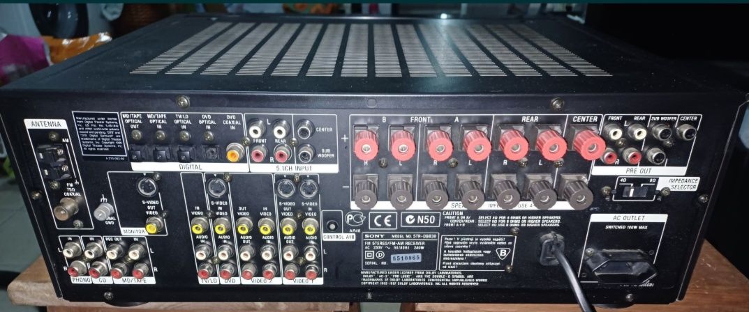 Amplificador Sony STR-DB830 5.1 Canais