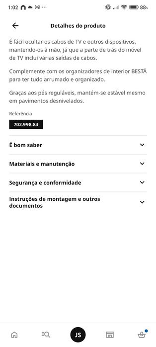 Movel TV IKEA BESTA montado