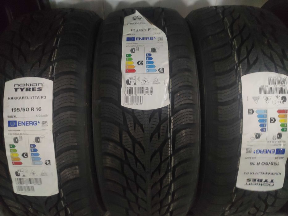4 Opony zimowe nowe Nokian HAKKAPELIITTA R3 XL 195/50R16 88R XL
