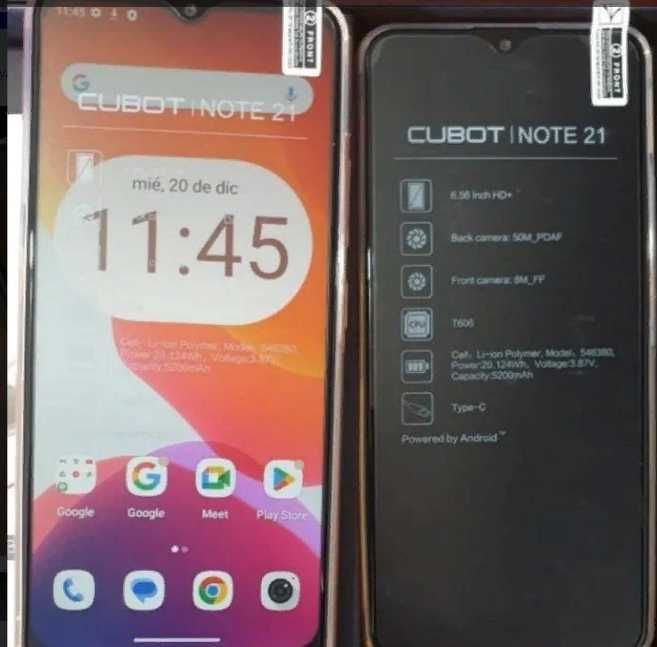 Смартфон Cubot Note 21, 6+6Гб/128 гб,5200 мАч запечатан