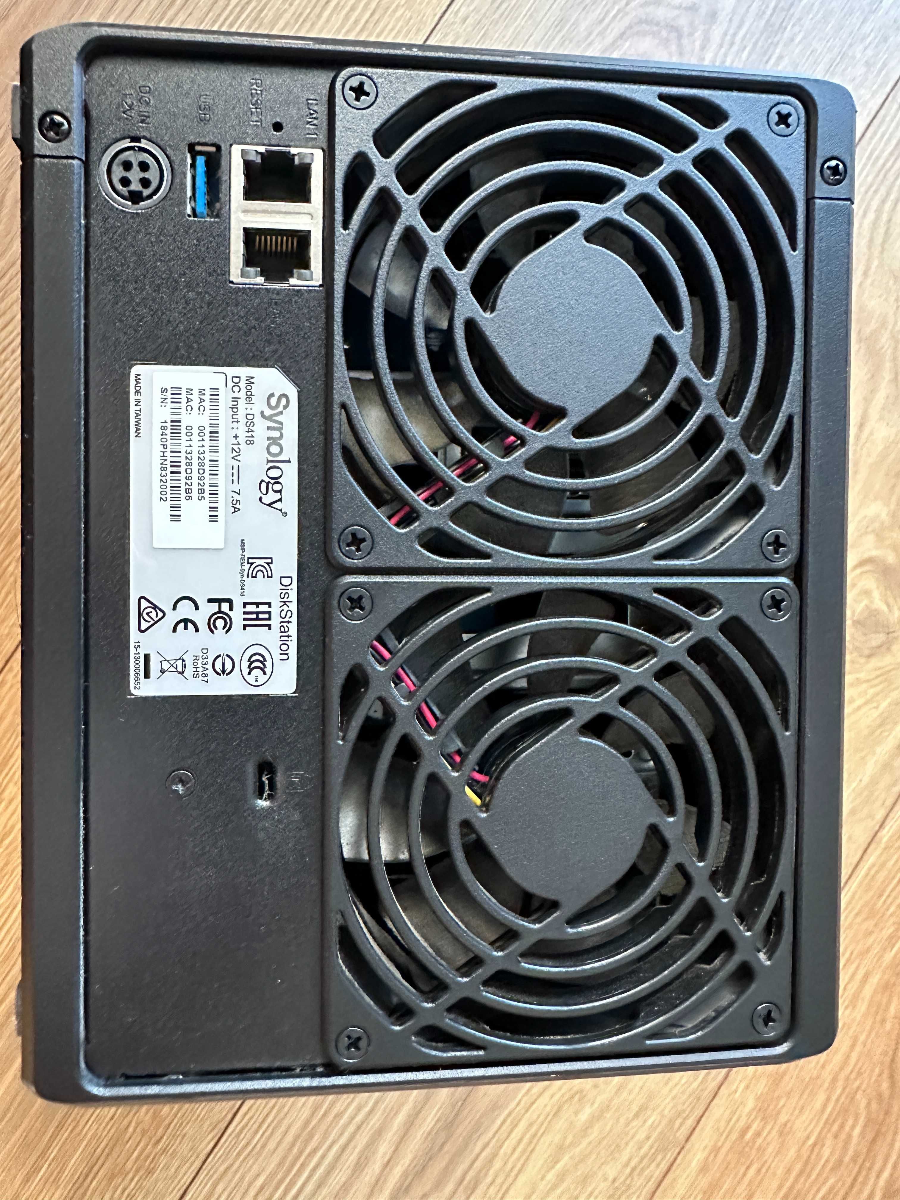 Dysk sieciowy SYNOLOGY DS418 + dyski 3TB