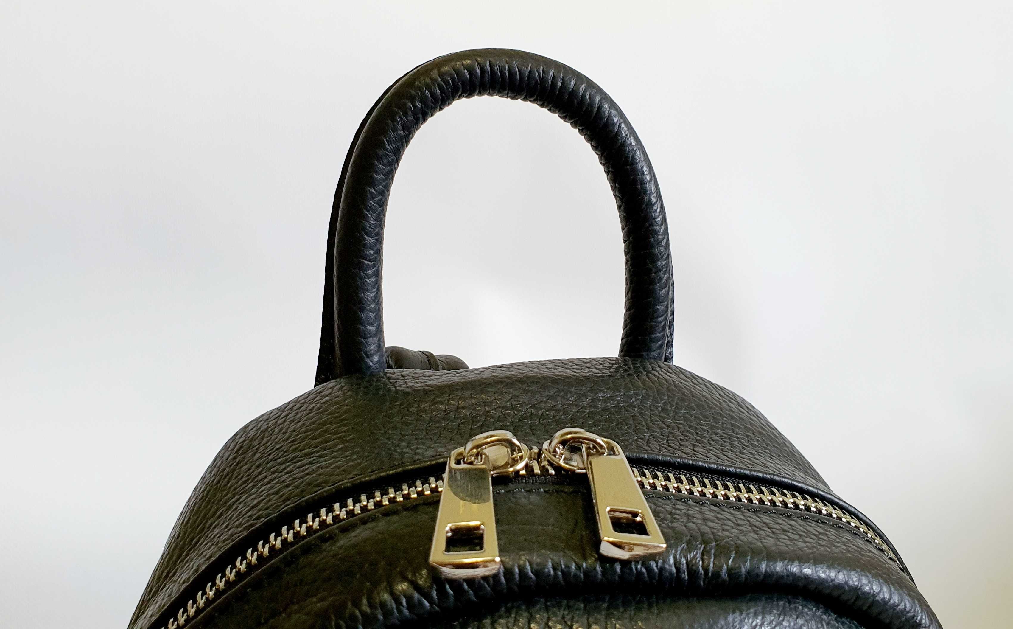 Женский кожаный рюкзак TORBAG Черный
