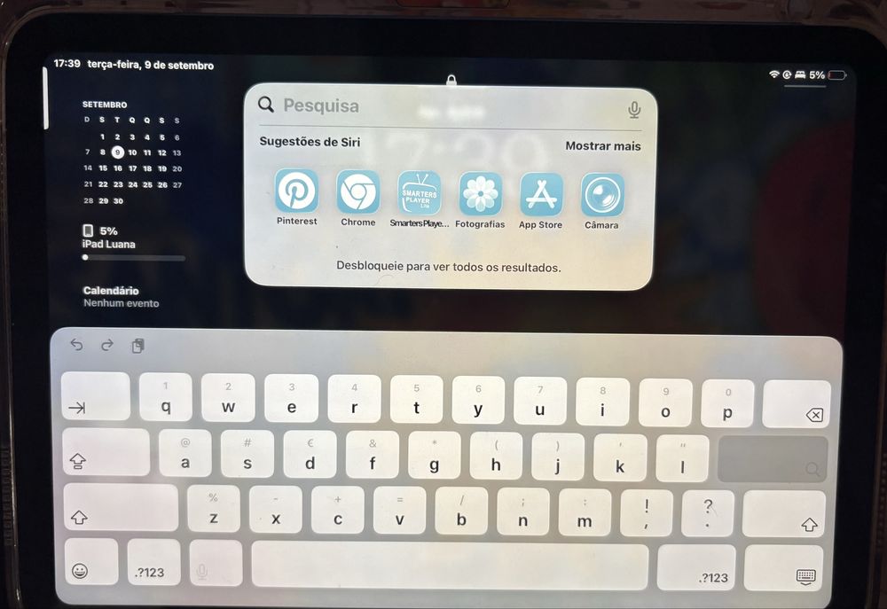 Ipad 2022 10 Geração 10.9" Azul capa teclado preta