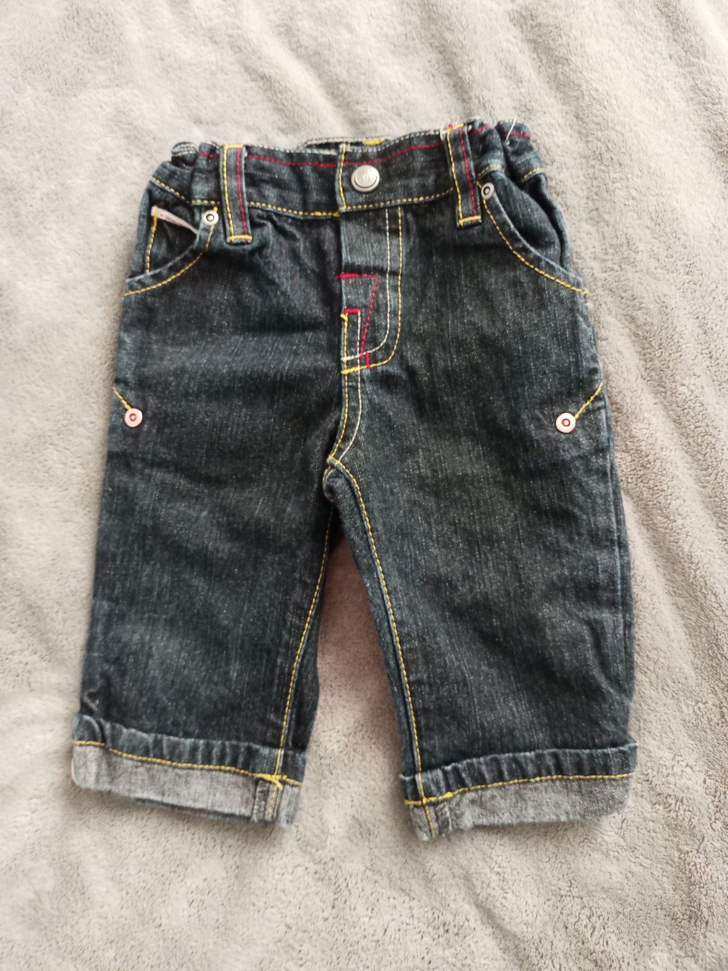 BEZ WAD Spodnie chłopięce jeansy NEXT 3-6 miesięcy 62-68cm #1208