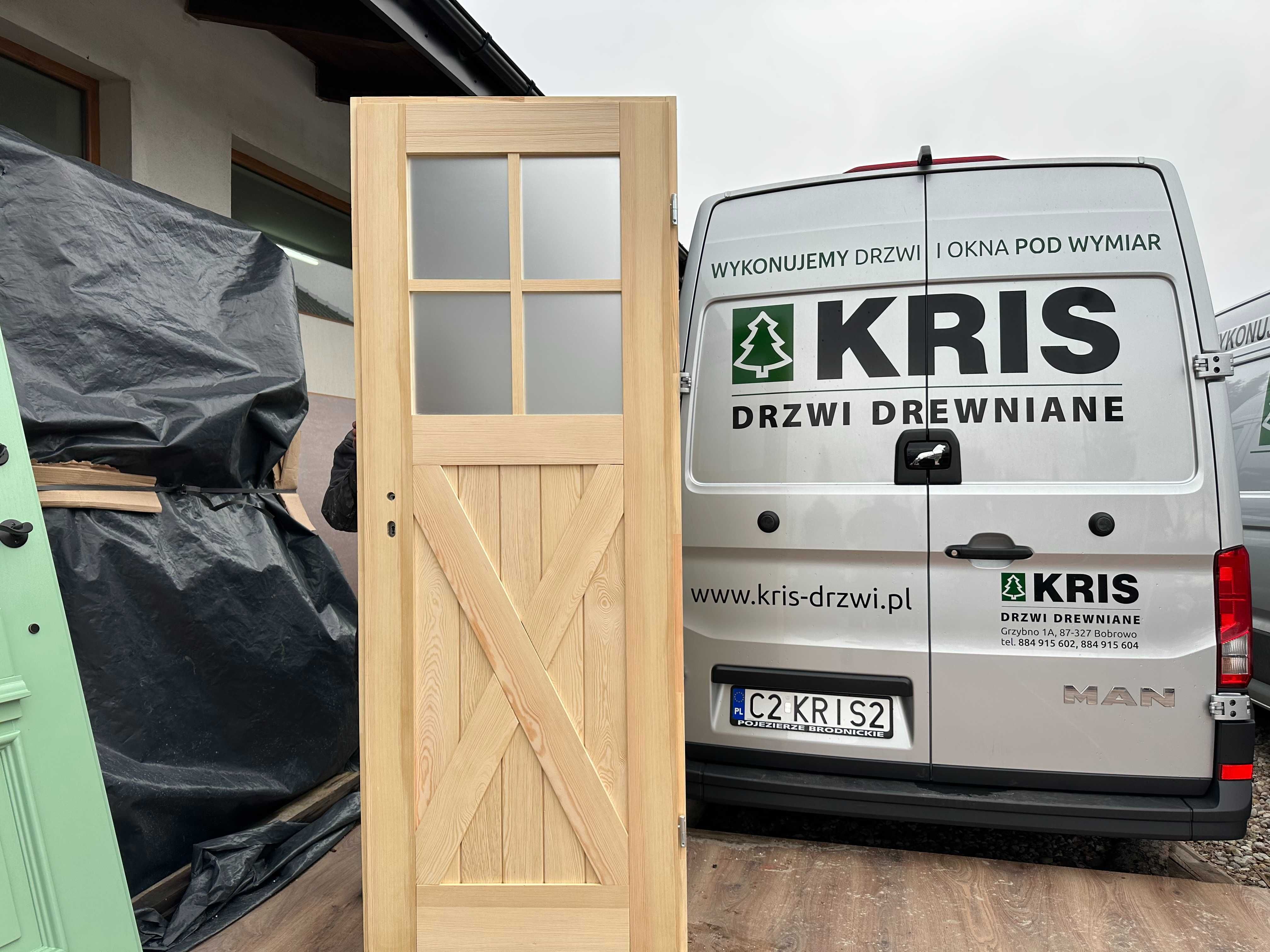 Drzwi wewnętrzne lite DREWNIANE sosnowe NA KAŻDY WYMIAR CAŁA POLSKA