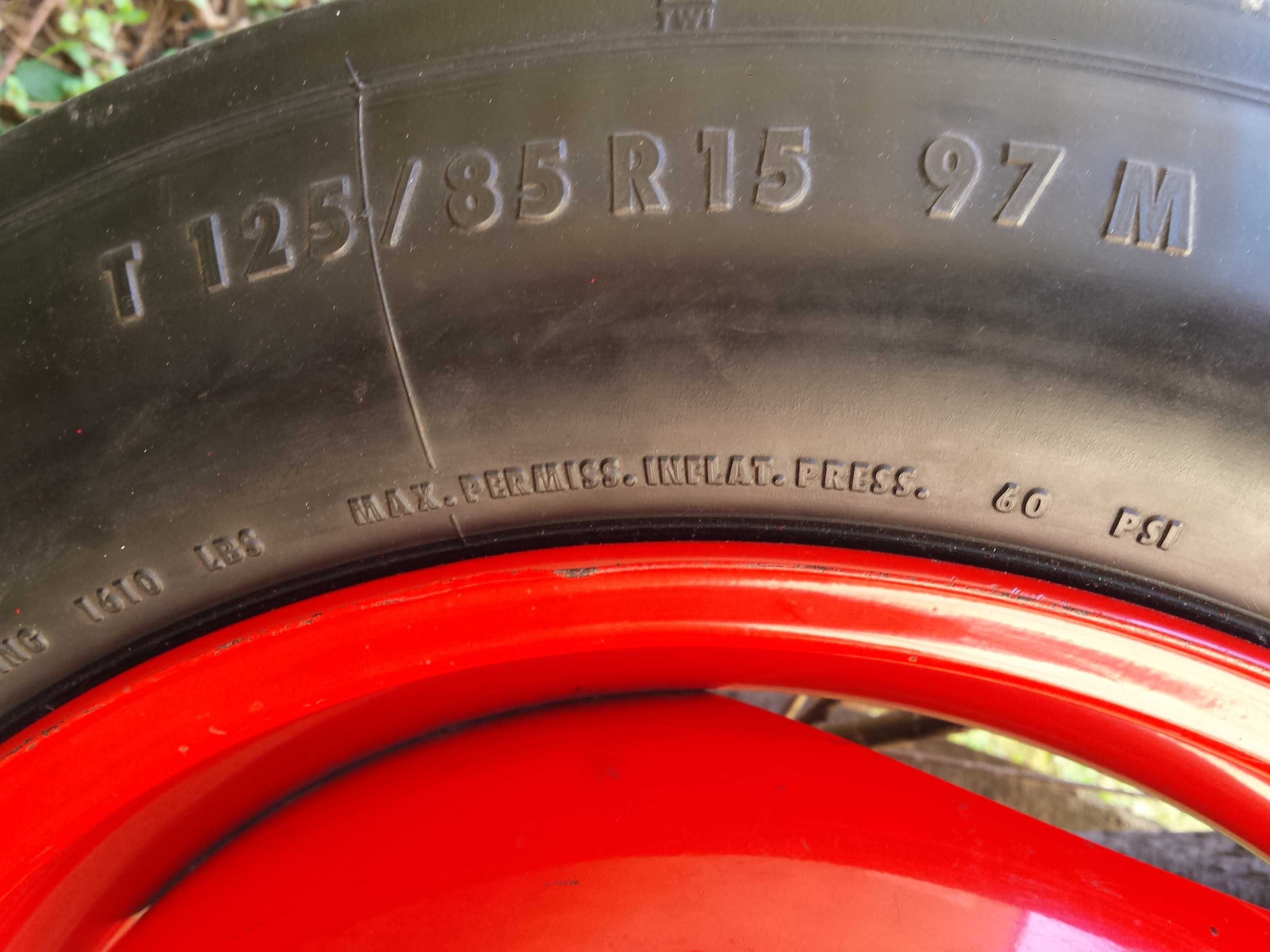 Koło dojazdowe Continental T 125/85 R15 97M 4x100, dojazdówka 15 cali
