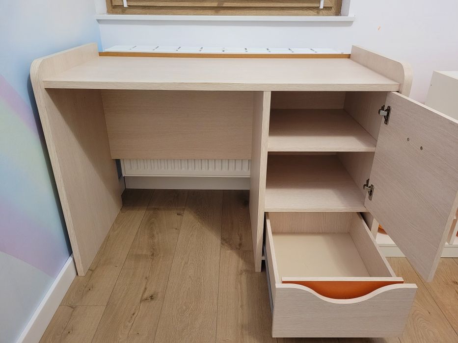 Zestaw mebli dziecięcych RUPI (BRW)– kolor szaro-pomarańczowy