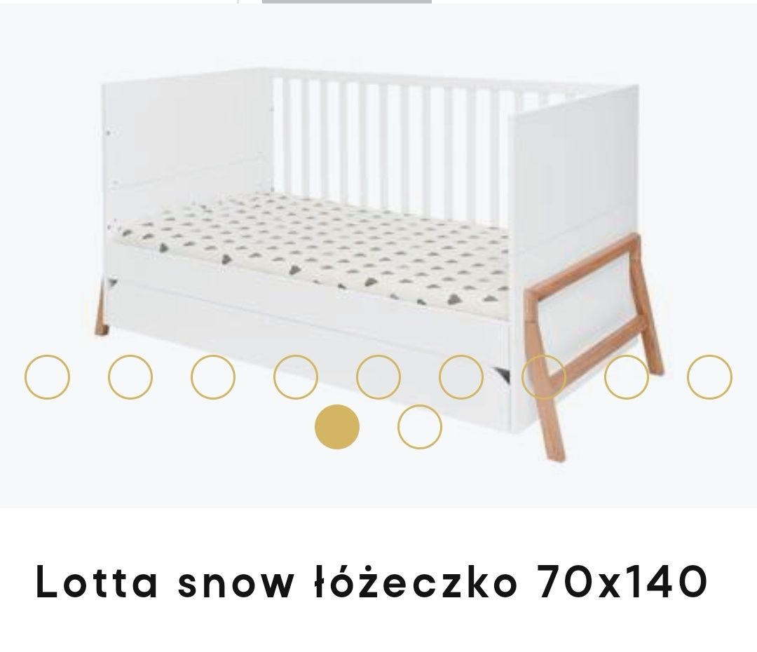 Łóżeczko Bellamy Lotta Snow 140x70