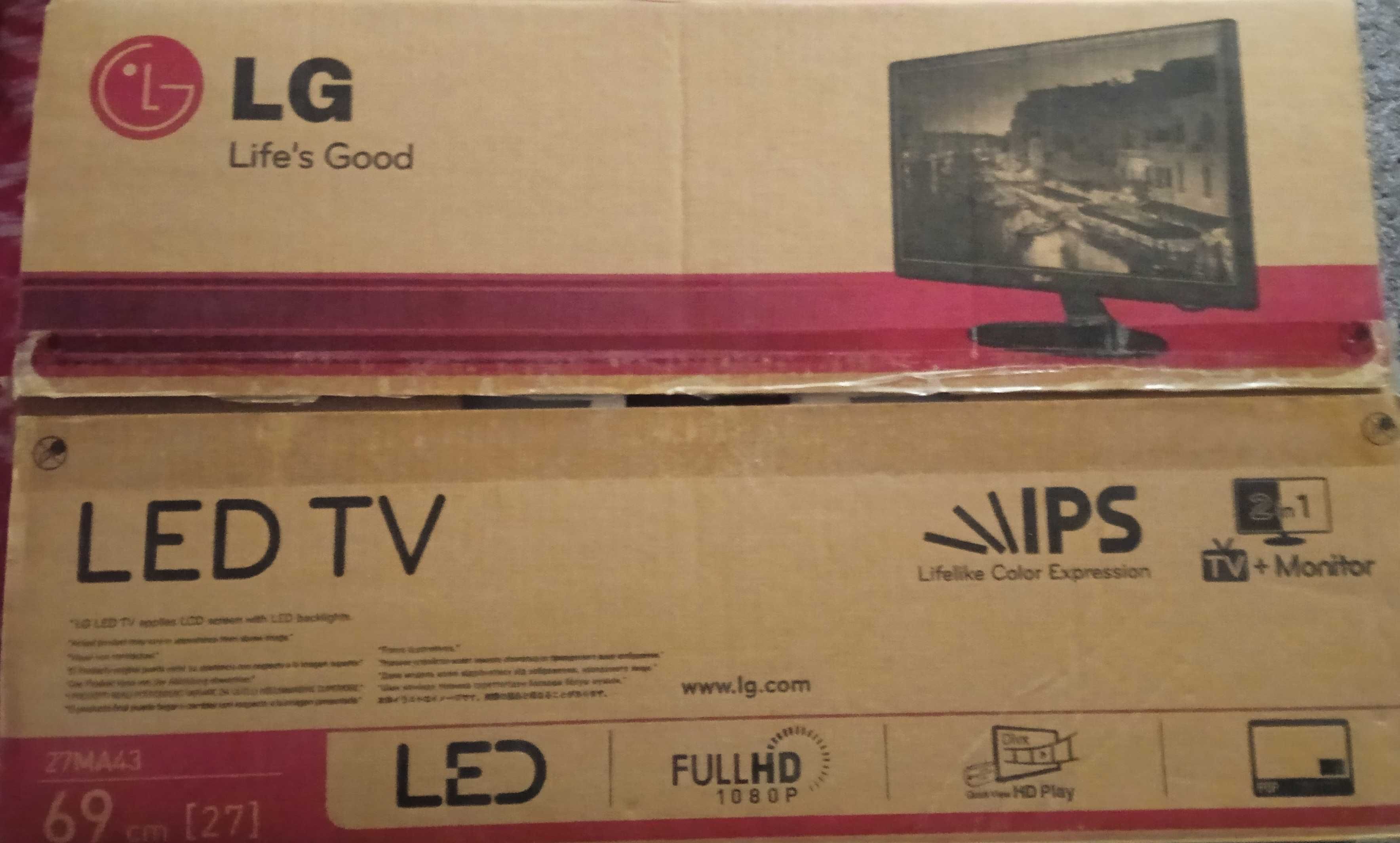 Monitor tv, 27" LG 27 cali