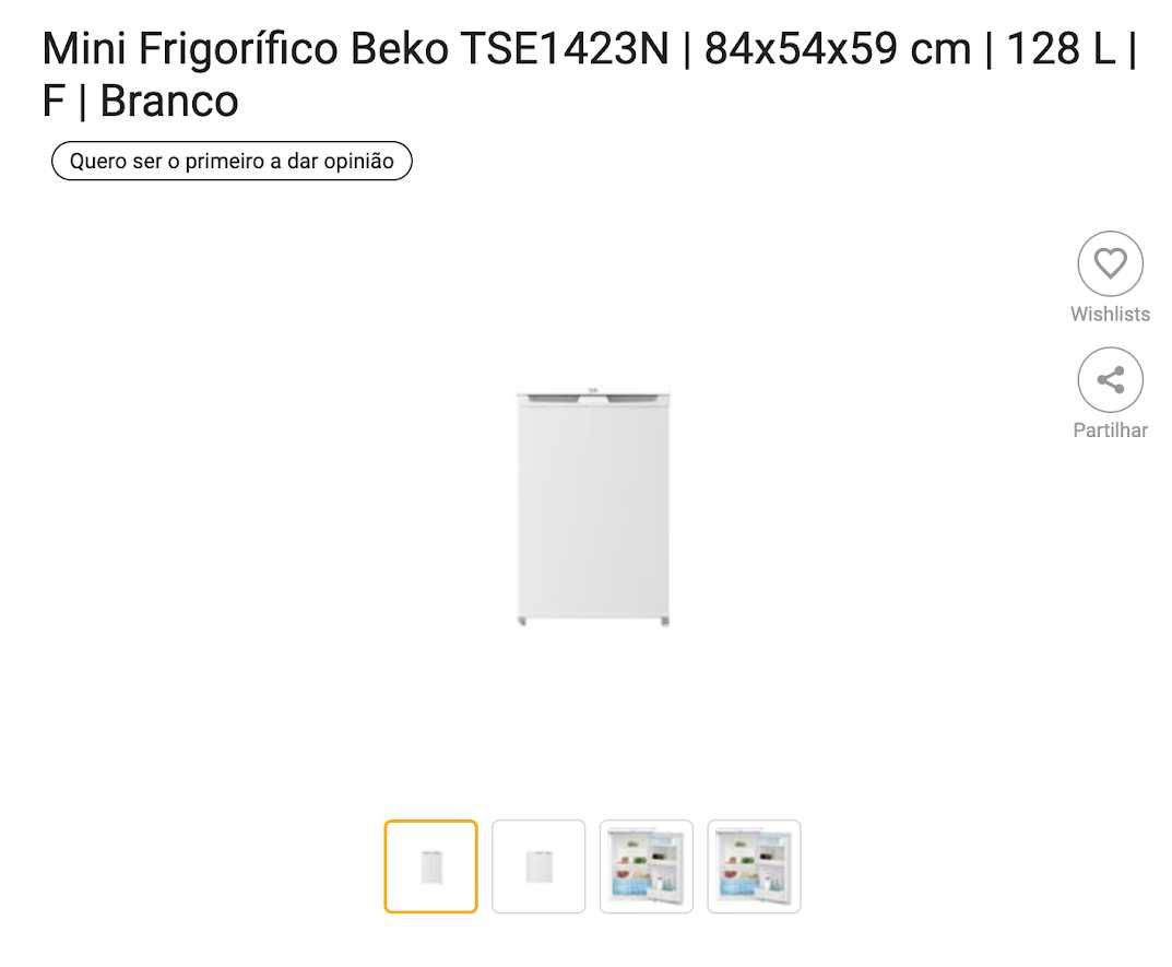 Mini frigorífico BEKO TSE1423N branco