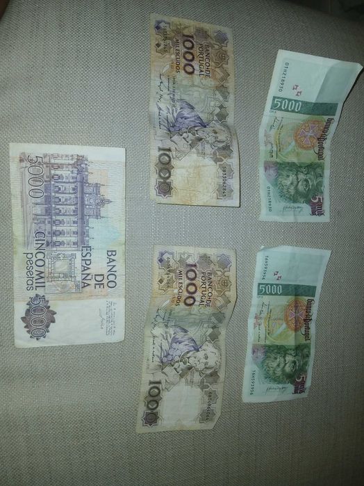 Notas de Escudos e Pesetas