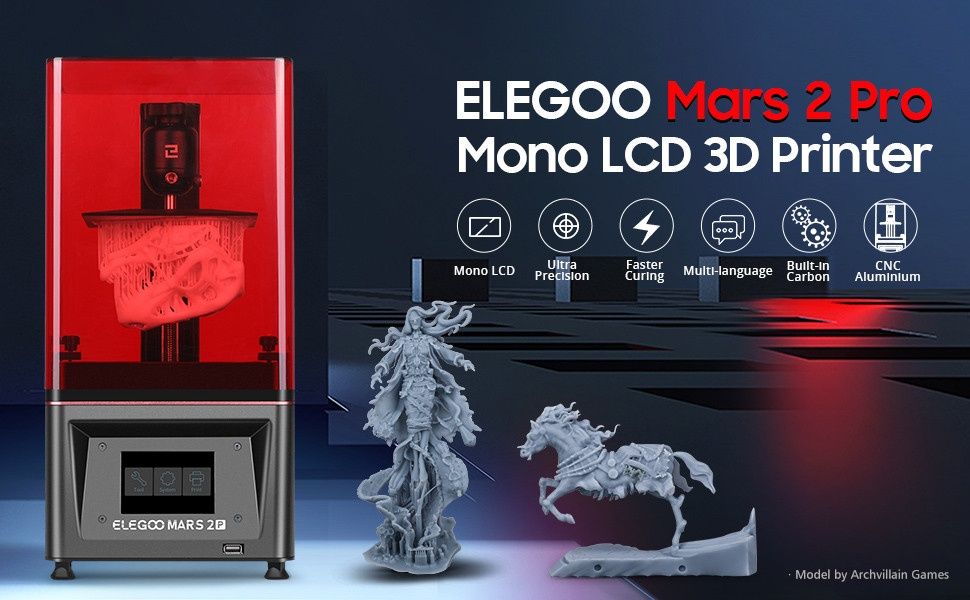 3D принтер ELEGOO Mars 2 Pro Mono LCD MSLA фотополімерний
Радий вітати