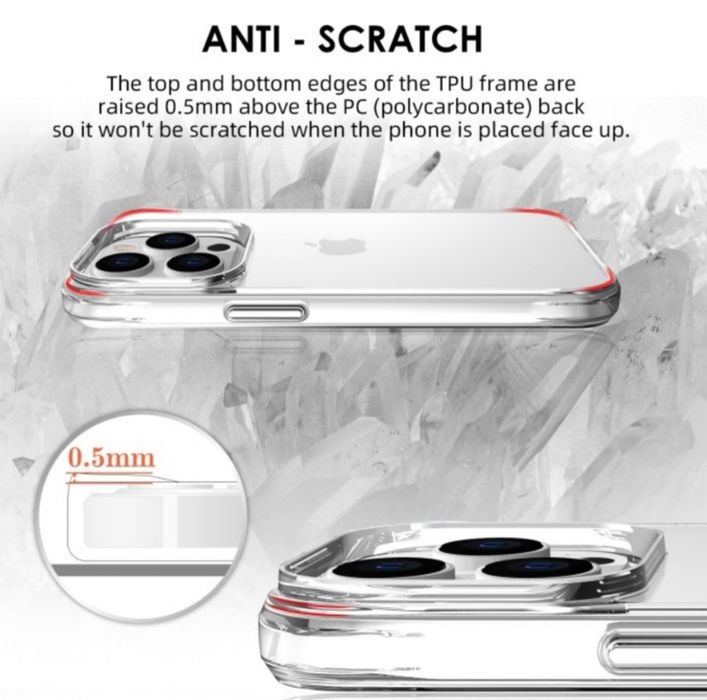 Capa Anti-choque P/ iPhone 15 / iPhone 15 Pró / iPhone 13 Pró Max -24h