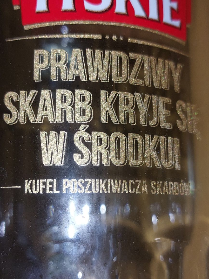 Kolekcja kufel szklany 0.5 l piwo tyskie 5 szt