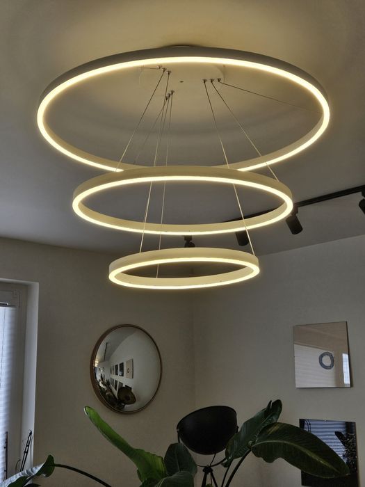 Lampa wisząca potrójna obręcz