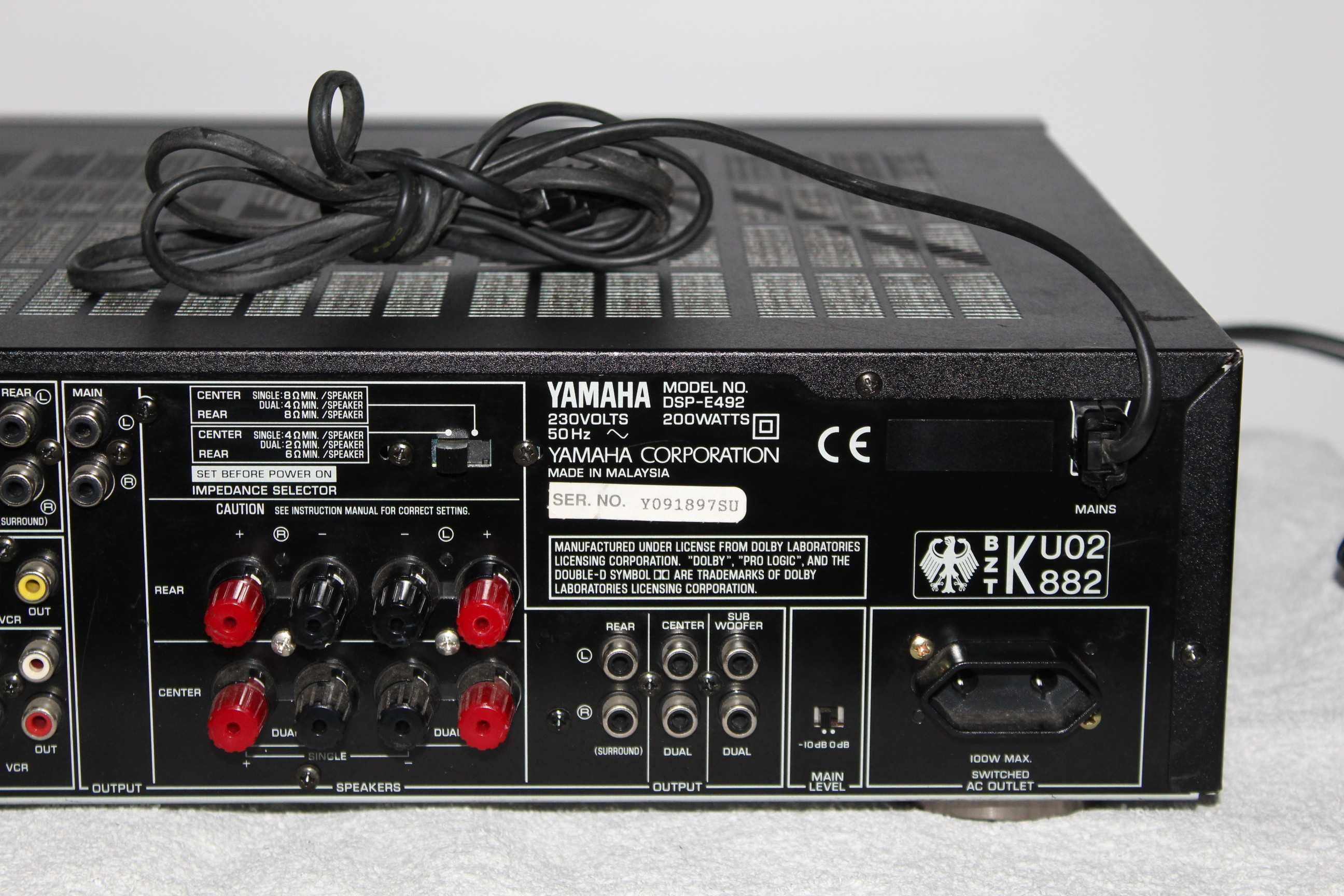 YAMAHA DSP-E492 Procesor wzmacniacz rozbudowa kino domowe 2-1 Wysyłka
