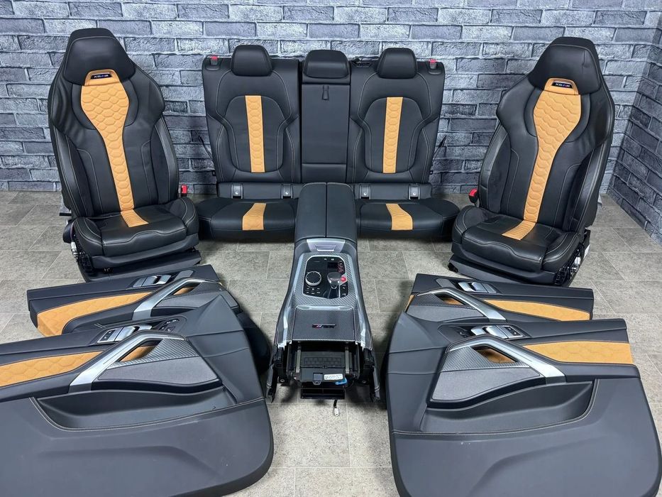 FOTELE BMW X6M F96 NOWE COMPETITION EUROPA KUBEŁKI KOMPLETNY ŚRODEK M-POWER