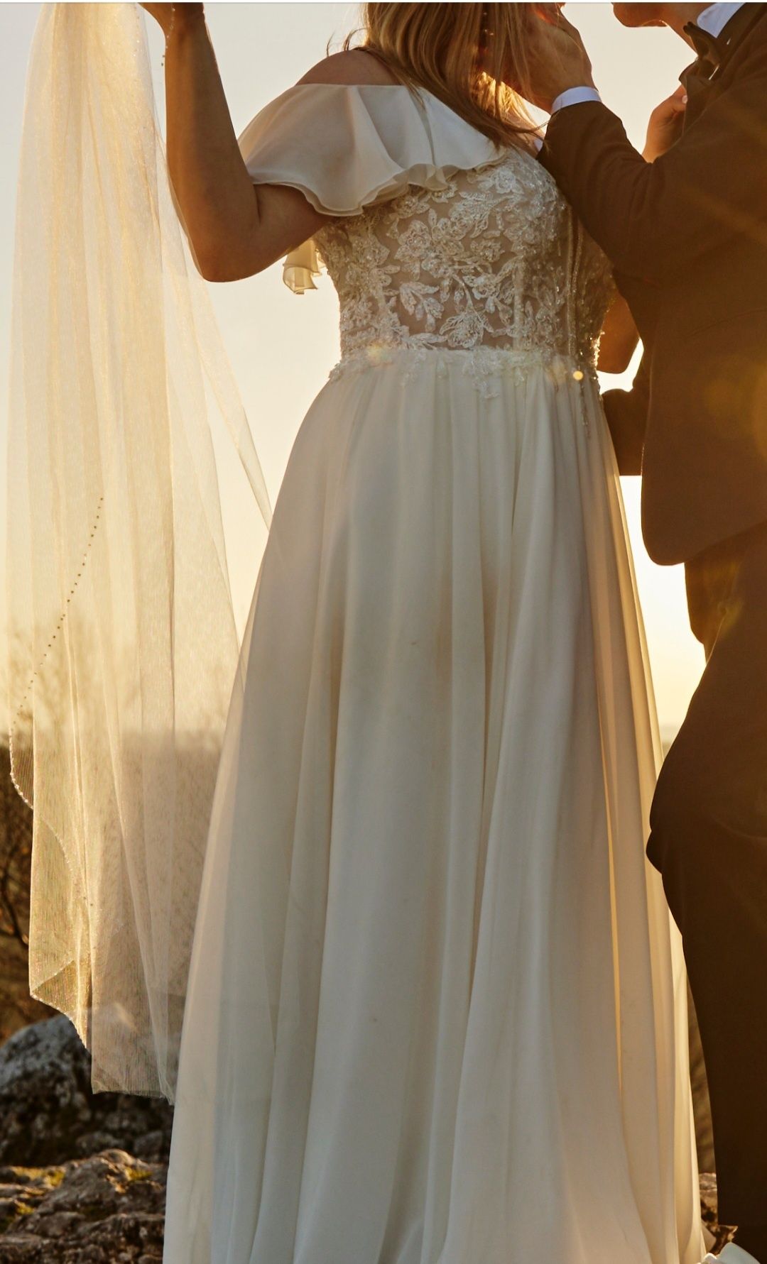 Suknia ślubna rozmiar 42, XL
