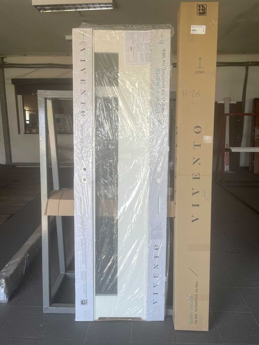 Drzwi wewnętrzne Z OŚCIEŻNICĄ 60 PRAWE łazienkowe WC Nowe